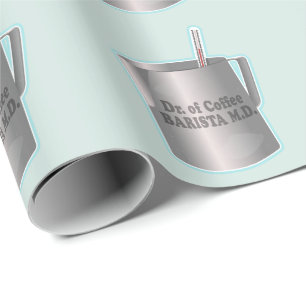 Papier Cadeau Café Barista faisant drôle docteur
