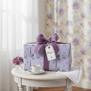 Papier Cadeau Café Paris avec couleur de fond personnalisée