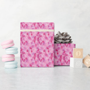 Papier Cadeau Cailloux Aquarelle Rose