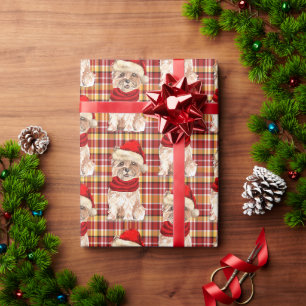 Papier Cadeau Cairn Terrier Chien drôle Vacances Plaid Noël