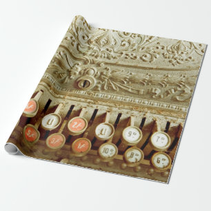 Papier Cadeau caisse vintage, couverte de poussière et de toile