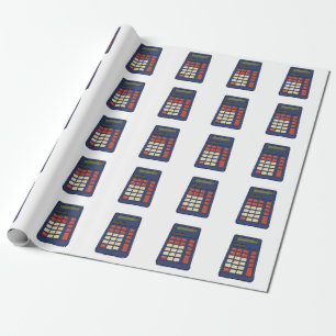 Papier Cadeau Calculatrice des années 80 90 Math School Nostalgi