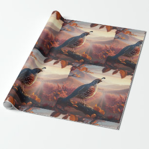 Papier Cadeau California Quail Bird Art Wildlife Nature