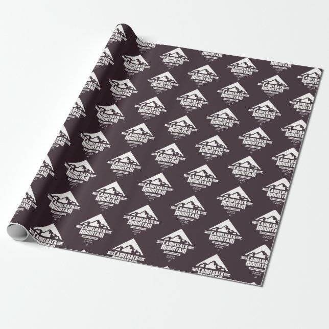 Papier Cadeau Camelback Mountain (foncé) - Papier d'enveloppemen (Déroulé)