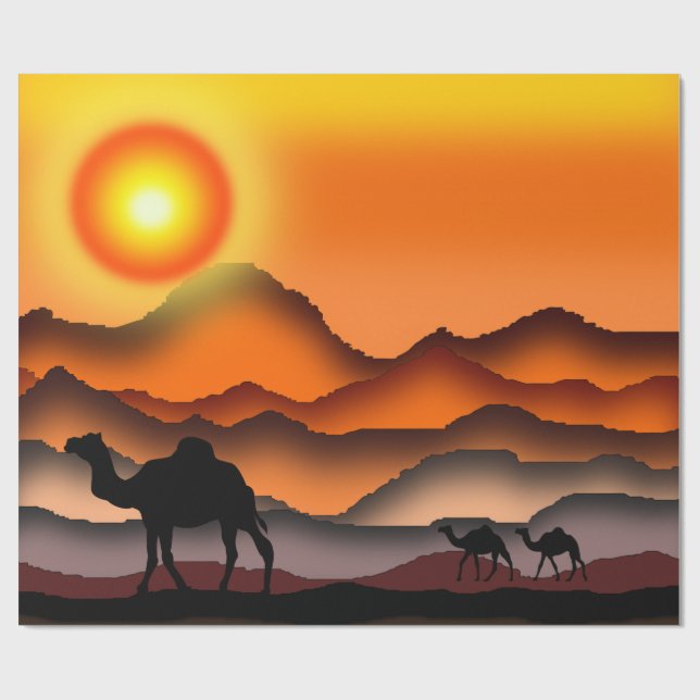 Papier Cadeau Camels Art (Plat)