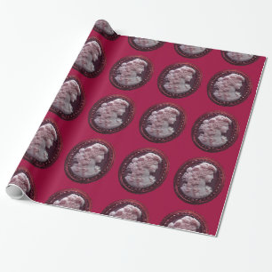 PAPIER CADEAU CAMEO ANTIQUE, DAME AUX RAISONS ET AUX GRAPEVINES
