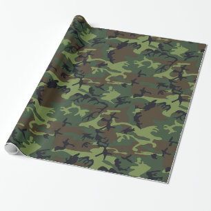 Papier Cadeau Caméra militaire de Green Forest