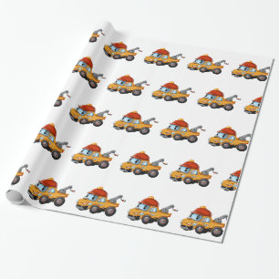 Papier Cadeau Camion à treuils pour enfants