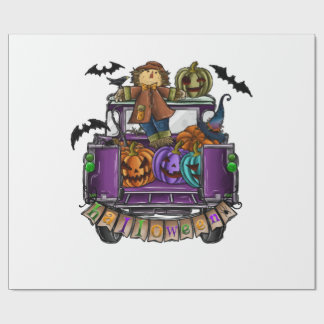 Papier Cadeau Camion d'Halloween