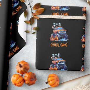 Papier cadeau camion monstre Gang des goules Hallo