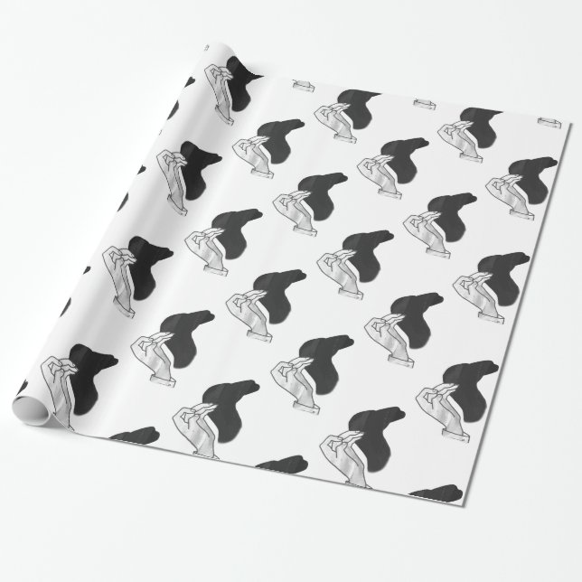 Papier Cadeau Camion Silhouette à la main (Déroulé)