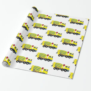 Papier Cadeau Camions de construction Camions en ciment en béton