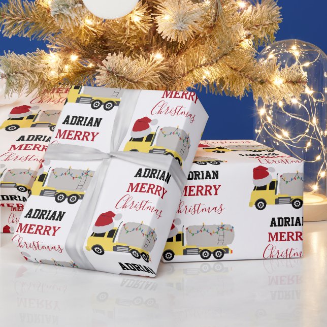 Papier Cadeau Camions de transport de camion de Noël (Vacances)