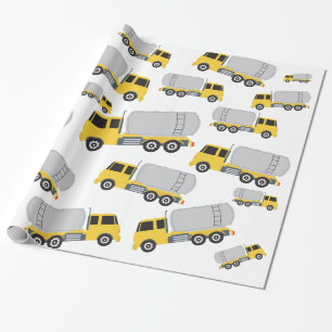 Papier Cadeau Camions de transport de camions-citernes