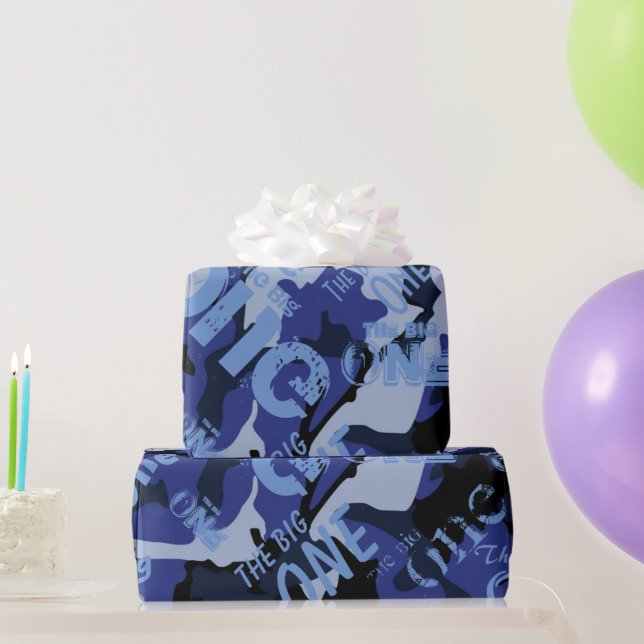 Papier Cadeau Camo Bleu, Le Grand Papier À Envelopper (Cadeaux de fête)