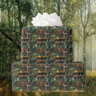 Papier Cadeau Camo NOM Répétant Joyeux cadeau d'anniversaire