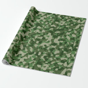 Papier Cadeau Camo vert