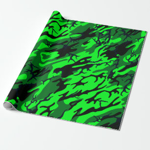 Papier Cadeau Camo vert étranger