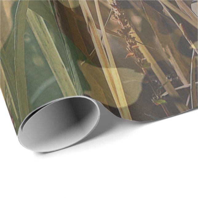 Papier Cadeau Camouflage à balais Camo Chasse Pêche Modérée (Coin rond)