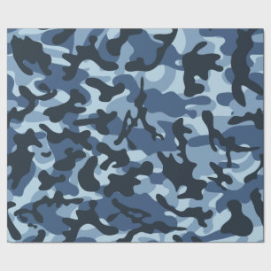 Papier Cadeau Camouflage bleu
