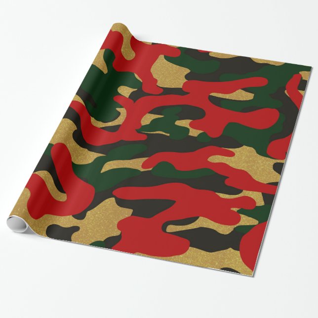 Papier Cadeau Camouflage de Noël (Déroulé)