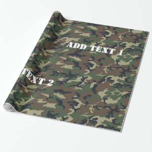 Papier Cadeau Camouflage Woodland Arrière - plan militaire