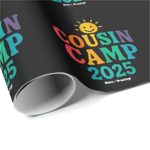 Papier Cadeau Camp Cousin 2025 Camping de vacances d'été