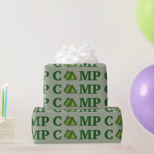 Papier Cadeau CAMP Tente verte Été Camping Équipement extérieur