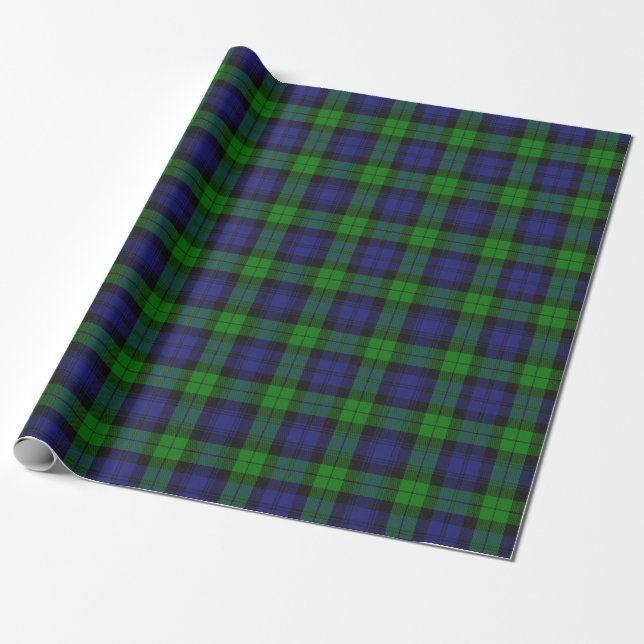 Papier Cadeau Campbell Clan Tartan Plaid Black Watch (Déroulé)