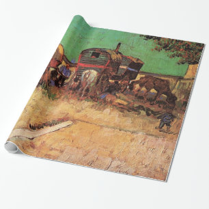 Papier Cadeau Campement des Tziganes avec les caravanes, Van Gog