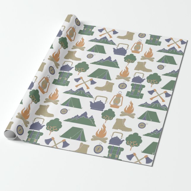 Papier Cadeau Camping et Camping de plein air (Déroulé)
