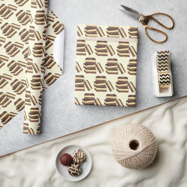 Papier Cadeau Canadian Nanaimo Bar BC Canada Boulangerie Dessert (Artisanat)
