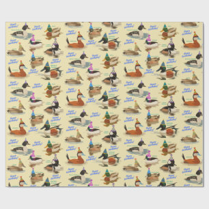 Papier cadeau Canard d'anniversaire