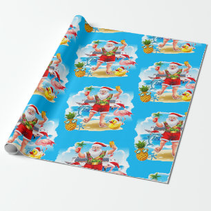 Papier Cadeau Canard en caoutchouc de croisière Père Noël Tropic