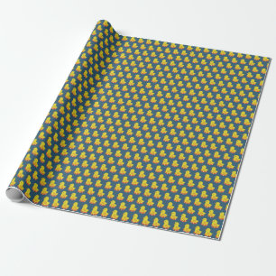 Papier Cadeau Canard en caoutchouc jaune, mignon, motif sans sou