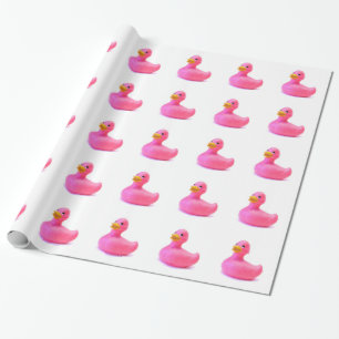 Papier Cadeau Canard en caoutchouc rose