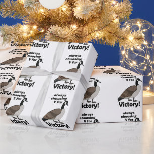 Papier Cadeau Canard Goose Oiseau Choisisst Toujours V Pour Vict