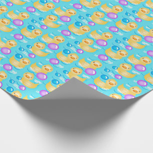 Papier Cadeau Canards en caoutchouc et bulles