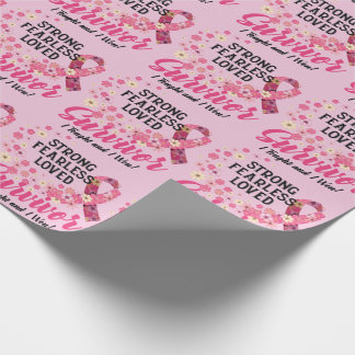 Papier Cadeau Cancer du sein Survivant Forte sans peur aimée