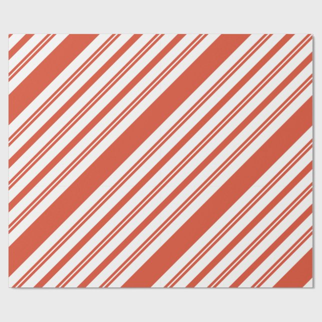 Papier Cadeau Candy Cane Chorus-Stripe-Diagonal (Plat)