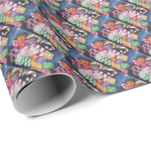 Papier Cadeau Candy de Noël