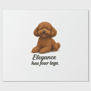 Papier Cadeau Caniche Toy � L'élégance a quatre pattes