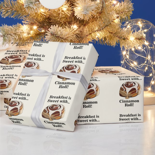 Papier Cadeau Cannelle Rolls doux Pâtisserie au pain (Vacances)