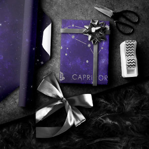 Papier Cadeau Capricorne de violet zodiaque   Horoscope astrolog