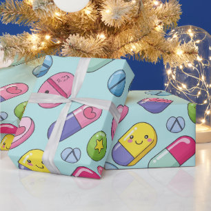 Papier Cadeau Capsule Souriante Santé & Pharmacie
