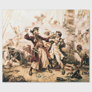 Papier Cadeau Capture, Barbe noire pirate, Revenge de la reine A