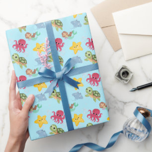 Papier Cadeau carambole géant de la tortue arc-en-ciel anniversa