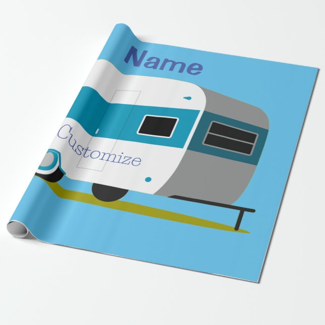 Papier Cadeau Caravan Camper RV Thunder_Cove (Déroulé)