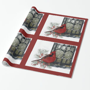 Papier Cadeau Cardinal avec du charme de vacances sur le