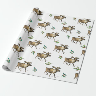 Papier Cadeau Caribou 001 Papier d'enveloppement de Molly Magdal